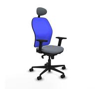Piqueras y Crespo Silla ergonómica Plegable Jorquera con Respaldo Fijo, cabecero Fijo, Apoyo Lumbar 1D, Brazos 2D y Mecanismo sincro 5 Posiciones, Ideal para 8 Horas de Uso y Peso máximo de 120 Kg