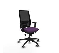 Piqueras y Crespo Silla ergonómica según Norma, Ideal para Personas Altas, con Respaldo Regulable en Altura y Apoyo Lumbar 1D en Color, teletrabajo