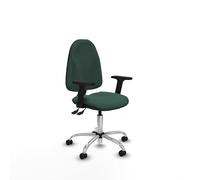Piqueras y Crespo - Silla ergonómica Tipo cajero Algarra, operativa y cómoda para Trabajar, con Brazos 2D, Mecanismo asíncrono y Respaldo Regulable en Altura.
