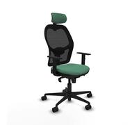 Piqueras y Crespo Silla Escritorio Grande Jorquera con Respaldo Fijo, cabecero 2D, Apoyo Lumbar 1D, Brazos 1D y Mecanismo sincro 5 Posiciones, Ideal para Trabajar y Dibujo, hasta 120 Kg, 24 Horas