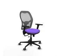 Piqueras y Crespo - Silla Escritorio Reclinable Jorquera con Brazos 3D, Apoyo Lumbar Regulable en Altura. Equipado con Sincro/Traslack y Espuma Inyectada. Gris/Lila