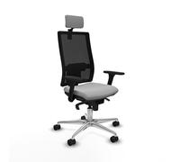 Piqueras y Crespo - Silla Escritorio Retro Hornas, Silla Oficina Mejor valorada con Brazos 3D, Respaldo Regulable, cabecero 2D y Apoyo Lumbar 1D para estudiar oposiciones.