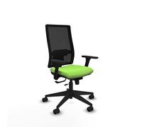 Piqueras y Crespo - Silla estática de Oficina Modelo Horna con Brazos 3D, Mecanismo Sincro/Traslack, Respaldo Regulable y Apoyo Lumbar 1D, Ideal para Escritorio.