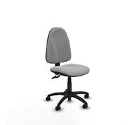 Piqueras y Crespo - Silla Gris Oficina Algarra sin Brazos. Equipado con Contacto Permanente de Doble Maneta y Espuma de Corte. con Ruedas de Nailon 50 Mm. Gris Claro