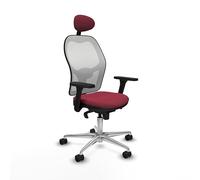 Piqueras y Crespo Silla Jorquera Alta con Ruedas para Oficina, Bonita y tapizada, con Brazos 3D, Mecanismo sincro 5 Posiciones, cabecero Fijo, Apoyo Lumbar 1D, Respaldo Fijo en Color