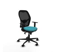 Piqueras y Crespo Silla Jorquera cómoda para Espalda con Respaldo Fijo, Brazos 1D Ajustables, Apoyo Lumbar 1D, Mecanismo sincro 5 Posiciones, Ruedas Blandas para sillas de Oficina