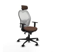 Piqueras y Crespo Silla Jorquera con Ajuste Lumbar, Respaldo Fijo y Brazos 1D, Ideal para Personas con Poca Movilidad, hasta 120 Kg, Mecanismo sincro 5 Posiciones, Color Atractivo