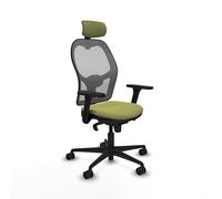 Piqueras y Crespo Silla Jorquera con Brazos 3D, Cabecero 2D y Apoyo Lumbar 1D, Ideal para Teletrabajo y Personas Altas en Color, Respaldo Fijo y Mecanismo Sincro 5 Posiciones