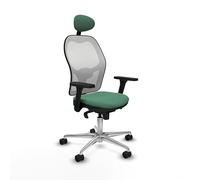 Piqueras y Crespo Silla Jorquera con cabecero Fijo y Apoyo Lumbar 1D, Ideal para recepciones y reuniones, soporta hasta 120 Kg, con Brazos 3D y Mecanismo sincro de 5 Posiciones