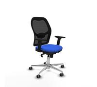 Piqueras y Crespo Silla Jorquera ergonómica para Trabajar 8 Horas, 120 Kg, con Brazos 2D, Mecanismo sincro 5 Posiciones, Apoyo Lumbar 1D, Respaldo Fijo, Ideal para Espacios pequeños y Chicas
