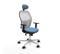Piqueras y Crespo Silla Jorquera ergonómica para Trabajar en Espacios pequeños, Transpirable y cómoda, con cabecero Fijo y Apoyo Lumbar 1D, Ideal para Chicas