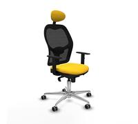 Piqueras y Crespo Silla Jorquera ergonómica para Trabajar, Ideal para teletrabajo y Personas Bajas, con cabecero Fijo, Apoyo Lumbar 1D y Respaldo Fijo en Color Atractivo