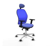 Piqueras y Crespo Silla Jorquera ergonómica Plegable para Oficina con Respaldo Fijo, cabecero Fijo, Apoyo Lumbar 1D, Brazos 2D, Mecanismo sincro 5 Posiciones, hasta 120 Kg, 8 Horas de Uso