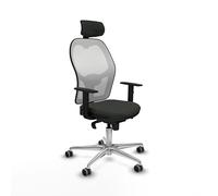 Piqueras y Crespo Silla Jorquera: la Silla más cómoda para Trabajar, Ideal para oficinas Elegantes y Espacios pequeños, con Respaldo Fijo, cabecero 2D, Apoyo Lumbar 1D y Brazos 1D