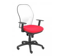 Silla Jorquera malla blanca asiento bali rojo