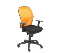PIQUERAS Y CRESPO - Silla Jorquera malla naranja asiento bali negro