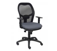 PIQUERAS Y CRESPO - Silla Jorquera malla negra asiento bali gris oscuro