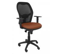 PIQUERAS Y CRESPO - Silla Jorquera malla negra asiento bali marrón