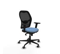 Piqueras y Crespo Silla Jorquera para estudiar oposiciones, la más ergonómica del Mundo, con Respaldo Fijo, Apoyo Lumbar 1D, Brazos 2D, Mecanismo sincro 5 Posiciones, Color Transparente, hasta 120 Kg