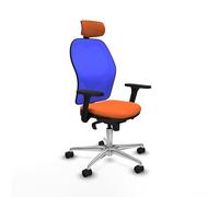 Piqueras y Crespo Silla Jorquera para Mesa de Dibujo técnico, Silla Reforzada para Oficina con Brazos 3D, Respaldo Fijo, cabecero 2D y Apoyo Lumbar 1D, 120 Kg, 24 Horas