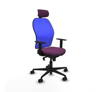 Piqueras y Crespo Silla Jorquera para Oficina con cabecero 2D, Apoyo Lumbar 1D, Respaldo Fijo y Brazos 1D, Ideal para Trabajar en el Ordenador, Mesa de Dibujo técnico y arquitectos