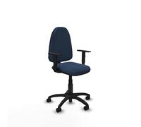 Piqueras y Crespo Silla Oficina Acolchada Aýna para dibujante y Ordenador pequeña, Ideal para cajeros de supermercados, con Respaldo Regulable en Altura y Brazos 1D