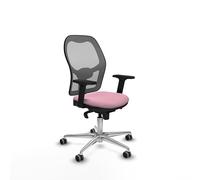 Piqueras y Crespo Silla Oficina Masaje, Retro, sobrepeso y Rejilla Modelo Jorquera con Respaldo Fijo, Apoyo Lumbar 1D, Brazos 2D, Mecanismo sincro 5 Posiciones, Color y Capacidad de 120 Kg