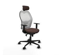 Piqueras y Crespo Silla Oficina pequeña Jorquera para Uso intensivo con Brazos 1D, Respaldo Fijo, cabecero 2D, Apoyo Lumbar 1D, Mecanismo sincro 5 Posiciones, 120 Kg, 24 Horas