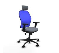 Piqueras y Crespo Silla Oficina Plegable Jorquera con Respaldo Fijo, Brazos 2D, Apoyo Lumbar 1D y Mecanismo sincro 5 Posiciones, Ideal para 24 Horas de Uso y Peso máximo de 120 Kg