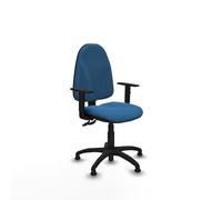 Piqueras y Crespo Silla Oficina Plegable y cómoda con Respaldo Regulable en Altura, Brazos 1D y Mecanismo de Contacto Permanente de Doble maneta