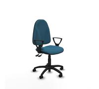 Piqueras y Crespo Silla Oficina Transpirable y Regulable Escritorio Modelo Algarra, Ideal para dibujante y Adolescentes, con Respaldo Regulable en Altura, Brazos fijos y Mecanismo Asincro
