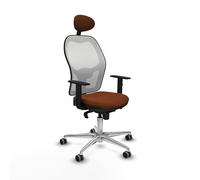 Piqueras y Crespo Silla para Trabajar ergonómica Jorquera con cabecero Fijo, Apoyo Lumbar 1D, Respaldo Fijo y Brazos 1D en Color Atractivo, Ideal para Espacios pequeños y Uso de 8 Horas