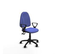 Piqueras y Crespo - Sillas Escritorio Acolchadas Algarra para Trabajar en Oficina, operativas, con Brazos fijos y Respaldo Regulable, Ideales para Espacios pequeños.