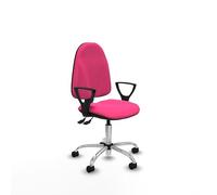 Piqueras y Crespo - Silla para Postura Correcta Algarra, Silla PC cómoda y Barata, operativa con Brazos fijos, Mecanismo asíncrono y Respaldo Regulable en Altura.