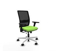 Piqueras y Crespo - Silla Pc Escritorio Haches con Brazos 3D, Apoyo Lumbar Regulable en Altura. Equipado con Sincro/Traslack y Espuma Inyectada. con Ruedas 65Mm Nailon. Negro/Pistacho