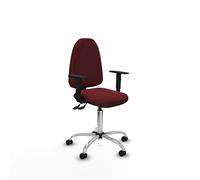 Piqueras y Crespo - Silla Pc Reclinable Aýna con Brazos 1D. Equipado con Contacto Permanente de Doble Maneta y Espuma de Corte. con Ruedas Autofrenantes