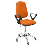 Piqueras y Crespo Silla SOCOVOS Bali Naranja Brazos FIJOS Oficina, Acero, 116x48x48 cm