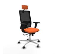 Piqueras y Crespo - Sillas cómodas para estudiar: Silla para Oficina Modelo Horna con Brazos 2D, Mecanismo Sincro/Traslack, cabecero 2D y Apoyo Lumbar Regulable.