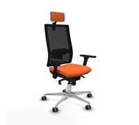 Piqueras y Crespo - Sillas de atención al público Hornas con Brazos 3D, Mecanismo sincro 5 Posiciones, cabecero 2D, Apoyo Lumbar 1D y Respaldo Regulable en Altura.