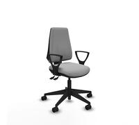 Piqueras y Crespo - Sillas de Escritorio para 120 kg, Modelo Elche, operativas, con Mecanismo asincro, Brazos fijos y Respaldo Regulable en Altura. Ideal para teletrabajo.