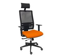 Piqueras y Crespo - Sillas para la Columna: Silla Oficina Naranja Modelo Horna con Brazos 1D, Mecanismo Sincro/Traslack, cabecero Fijo y Apoyo Lumbar 1D.