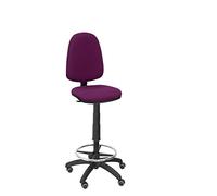 Piqueras Y Crespo T04CP Ayna bali- Taburete ergonómico, regulable en altura, aro reposapiés y ruedas de parquet, 100/123x46x40 cm, Morado