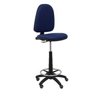 Piqueras Y Crespo T04CP Ayna bali- Taburete ergonómico, regulable en altura, aro reposapiés y ruedas de parquet, 100/123x46x40 cm, Azul marino