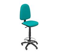 Piqueras Y Crespo T04CP Ayna bali- Taburete ergonómico, regulable en altura, aro reposapiés y ruedas de parquet, 100/123x46x40 cm, Verde claro