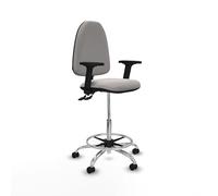 Piqueras y Crespo Taburete Aýna: Ideal para 4-6 Horas de Uso, con Respaldo Regulable y Brazos 2D, taburetes de Trabajo y Taller mecánico
