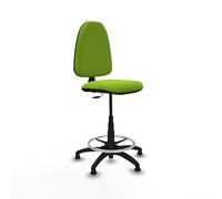 Piqueras y Crespo Taburete Aýna: Ideal para 4-6 Horas de Uso, con Respaldo Regulable y Mecanismo de Contacto Permanente, Taburete de Trabajo con Ruedas y Silla Taburete