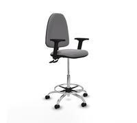 Piqueras y Crespo Taburete Aýna: Ideal para Escritorio, con Respaldo Regulable y Brazos 2D, 4-6 Horas de Uso y hasta 100 Kg