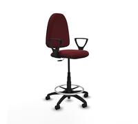 Piqueras y Crespo Taburete Aýna: Ideal para Escritorio, con Respaldo Regulable y Brazos fijos, 4-6 Horas de Uso y hasta 100 Kg