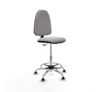 Piqueras y Crespo Taburete Aýna: Ideal para Escritorio, mostrador Alto y Trabajo en Taller con Respaldo Regulable, Contacto Permanente y Capacidad de 100 Kg