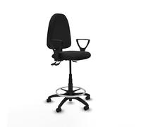 Piqueras y Crespo Taburete Aýna: Ideal para Trabajo en Taller, sillas de Oficina Altas con Ruedas, Taburete para Taller mecánico y taburetes de Oficina